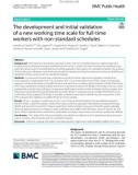 The development and initial validation of a new working time scale for full-time workers with non-standard schedules