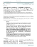 Differential expression of CircRNAs in embryonic heart tissue associated with ventricular septal defect