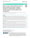 Effects of once-yearly zoledronic acid on bone density and incident vertebral fractures in nonmetastatic castrationsensitive prostate cancer patients with osteoporosis