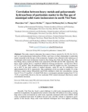 Correlation between heavy metals and polyaromatic hydrocarbons of particulate matter in the flue gas of municipal solid waste incinerators in north Viet Nam