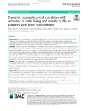 Dynamic postural control correlates with activities of daily living and quality of life in patients with knee osteoarthritis