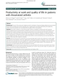 Productivity at work and quality of life in patients with rheumatoid arthritis