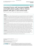 Associated factors with functional disability and health-related quality of life in Chinese patients with gout: A case-control study