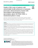 Quality of life study of patients with unresectable locally advanced or metastatic pancreatic adenocarcinoma treated with gemcitabine+nab-paclitaxel versus gemcitabine alone: AX-PANC-SY001, a randomized phase-2 study