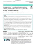 Prevalence of musculoskeletal disorders among perioperative nurses: A systematic review and META-analysis