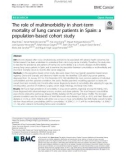 The role of multimorbidity in short-term mortality of lung cancer patients in Spain: A population-based cohort study