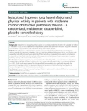 Indacaterol improves lung hyperinflation and physical activity in patients with moderate chronic obstructive pulmonary disease - a randomized, multicenter, double-blind, placebo-controlled study