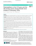 Polymorphisms in the H19 gene and the risk of lung Cancer among female never smokers in Shenyang, China