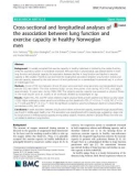 Cross-sectional and longitudinal analyses of the association between lung function and exercise capacity in healthy Norwegian men