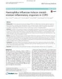 Haemophilus influenzae induces steroidresistant inflammatory responses in COPD