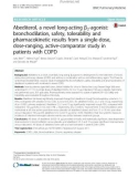 Abediterol, a novel long-acting β2-agonist: Bronchodilation, safety, tolerability and pharmacokinetic results from a single-dose, dose-ranging, active-comparator study in patients with COPD