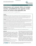 Inflammatory and cytotoxic effects of acrolein, nicotine, acetylaldehyde and cigarette smoke extract on human nasal epithelial cells