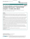 The pharmacokinetics and pharmacodynamics of danirixin (GSK1325756) − a selective CXCR2 antagonist − in healthy adult subjects