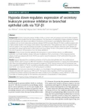 Hypoxia down-regulates expression of secretory leukocyte protease inhibitor in bronchial epithelial cells via TGF-β1