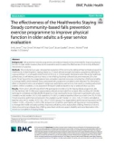 The effectiveness of the Healthworks Staying Steady community-based falls prevention exercise programme to improve physical function in older adults: A 6-year service evaluation