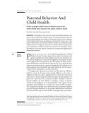 Parental Behavior And Child Health