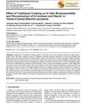 Effect of traditional cooking on in vitro bioaccessibility and microstructure of β-carotene and starch, in yellow-fleshed manihot esculenta