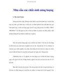 Nhu cầu các chất sinh năng lượng