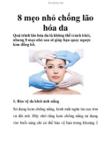 8 mẹo nhỏ chống lão hóa da