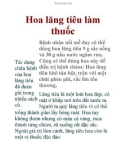 Hoa lăng tiêu làm thuốc