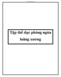 Tập thể dục phòng ngừa loãng xương