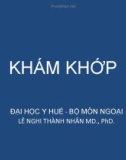 Bài giảng khám khớp - Đại học Y Huế