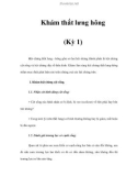 Khám thắt lưng hông (Kỳ 1)