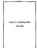 Cúm A và những điều cần biết