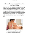 Massage thường xuyên giúp trẻ mau lớn, tăng sức đề kháng