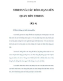 STRESS VÀ CÁC RỐI LOẠN LIÊN QUAN ĐẾN STRESS (Kỳ 4)