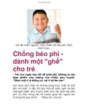 Chống béo phì dành một ghế cho trẻ