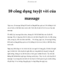 10 công dụng tuyệt vời của massage