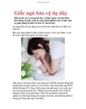 Giấc ngủ bảo vệ dạ dày