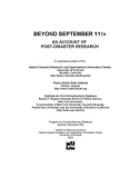 Ebook Beyond September 11th: An account of post-disaster research - Part 1