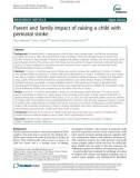 Parent and family impact of raising a child with perinatal stroke