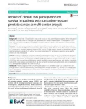 Impact of clinical trial participation on survival in patients with castration-resistant prostate cancer: A multi-center analysis