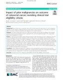 Impact of prior malignancies on outcome of colorectal cancer; revisiting clinical trial eligibility criteria