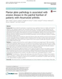 Plantar plate pathology is associated with erosive disease in the painful forefoot of patients with rheumatoid arthritis