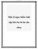 Một số nguy hiểm rình rập khi cho bé ăn sữa chua