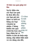 10 thứ rau quả giúp trẻ lâu