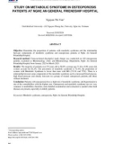 Nghiên cứu hội chứng chuyển hóa ở bệnh nhân loãng xương tại Bệnh viện Hữu nghị Đa khoa Nghệ An
