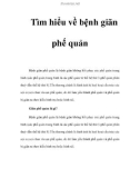 Tìm hiểu về bệnh giãn phế quản