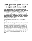 Cảnh giác viêm gan B tái hoạt ở người lành mang virut