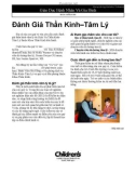 Đánh giá Thần kinh- Tâm lý