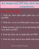 Bài giảng Kỹ thuật bào chế hỗn dịch thuốc