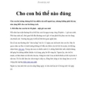 Cho con bú thế nào đúng?