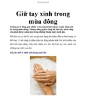 Giữ tay xinh trong mùa đông