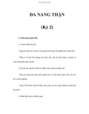 ĐA NANG THẬN (Kỳ 2)