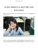 10 ĐẶC ĐIỂM CỦA MỘT SIÊU SAO BÁN HÀNG