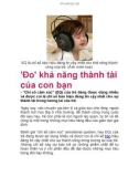 'Đo' khả năng thành tài của con bạn